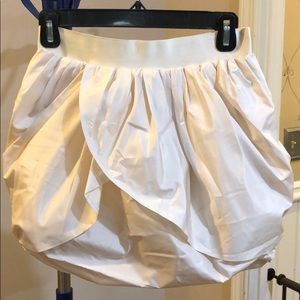 J-Crew cream fancy skirt